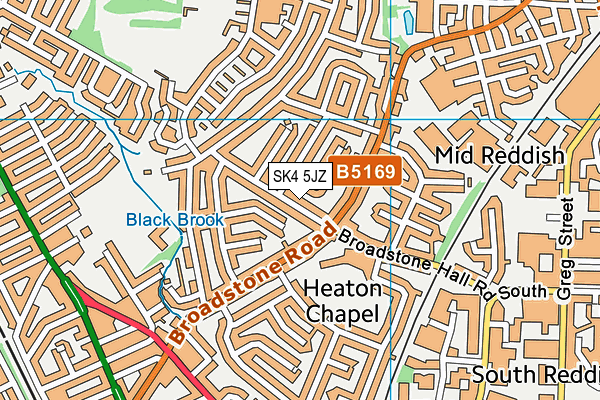 SK4 5JZ map - OS VectorMap District (Ordnance Survey) SK4 5JZ map - OS VectorMap District (Ordnance Survey)