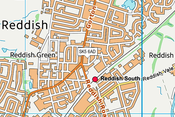 SK5 6AD map - OS VectorMap District (Ordnance Survey)