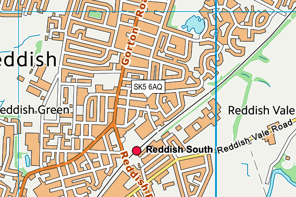 SK5 6AQ map - OS VectorMap District (Ordnance Survey)