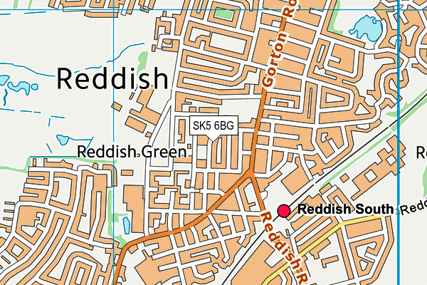 SK5 6BG map - OS VectorMap District (Ordnance Survey)