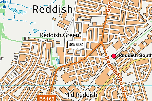 SK5 6DZ map - OS VectorMap District (Ordnance Survey)
