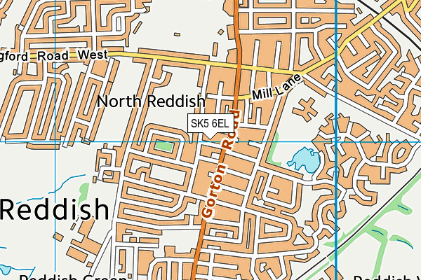 SK5 6EL map - OS VectorMap District (Ordnance Survey) SK5 6EL map - OS VectorMap District (Ordnance Survey)