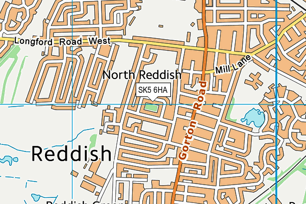 SK5 6HA map - OS VectorMap District (Ordnance Survey)