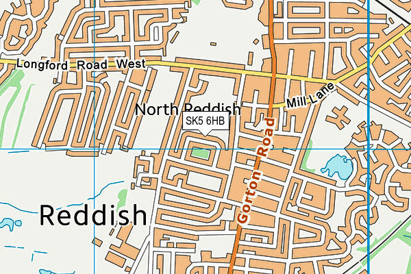 SK5 6HB map - OS VectorMap District (Ordnance Survey)