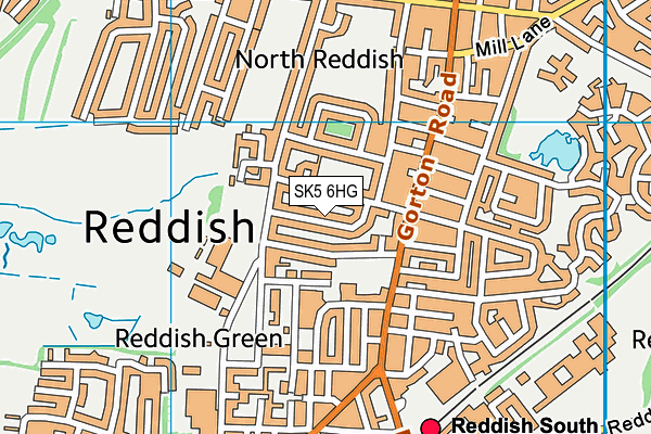 SK5 6HG map - OS VectorMap District (Ordnance Survey)