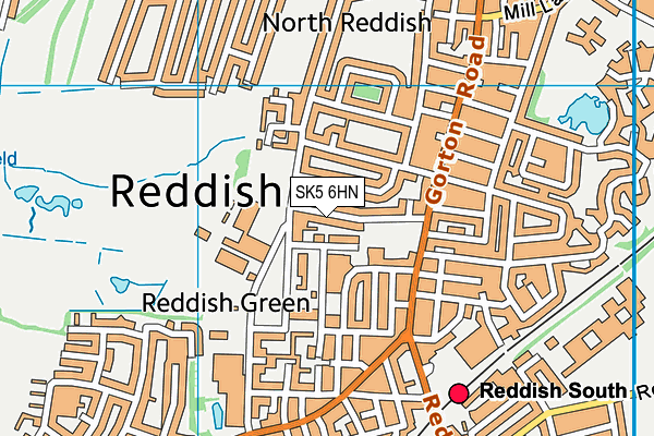 SK5 6HN map - OS VectorMap District (Ordnance Survey)