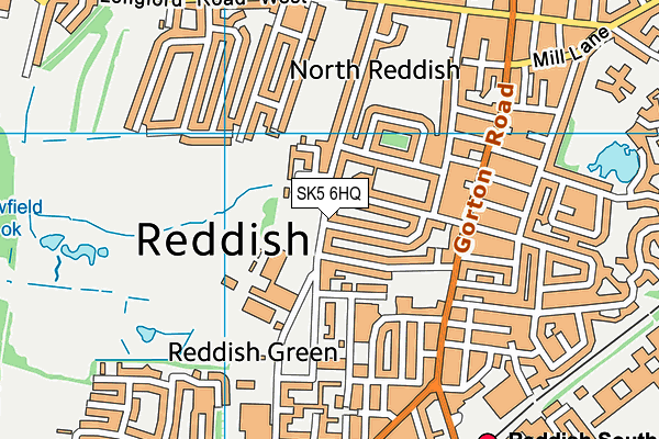 SK5 6HQ map - OS VectorMap District (Ordnance Survey)