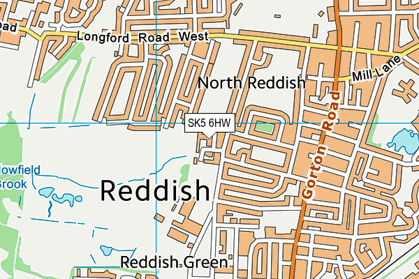 SK5 6HW map - OS VectorMap District (Ordnance Survey) SK5 6HW map - OS VectorMap District (Ordnance Survey)