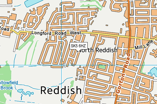 SK5 6HZ map - OS VectorMap District (Ordnance Survey)