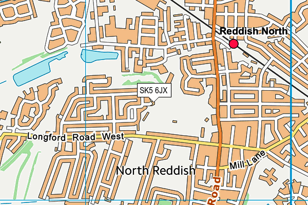 SK5 6JX map - OS VectorMap District (Ordnance Survey) SK5 6JX map - OS VectorMap District (Ordnance Survey)