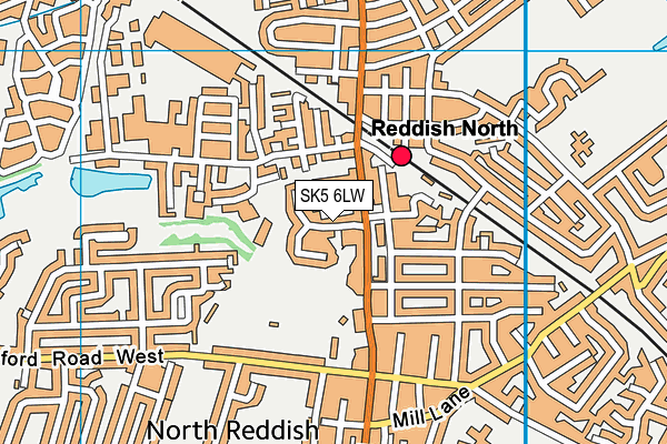 SK5 6LW map - OS VectorMap District (Ordnance Survey) SK5 6LW map - OS VectorMap District (Ordnance Survey)
