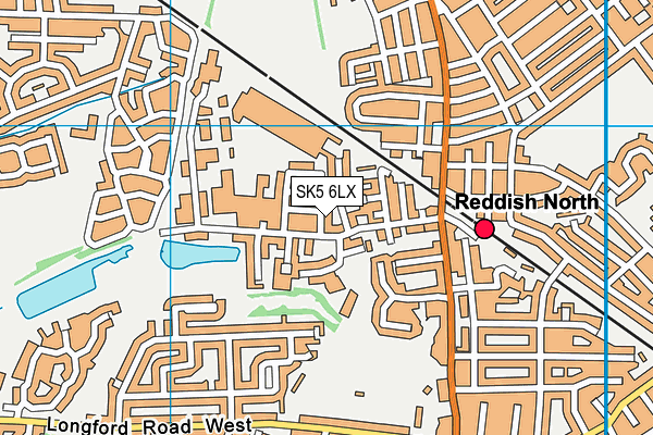 SK5 6LX map - OS VectorMap District (Ordnance Survey)