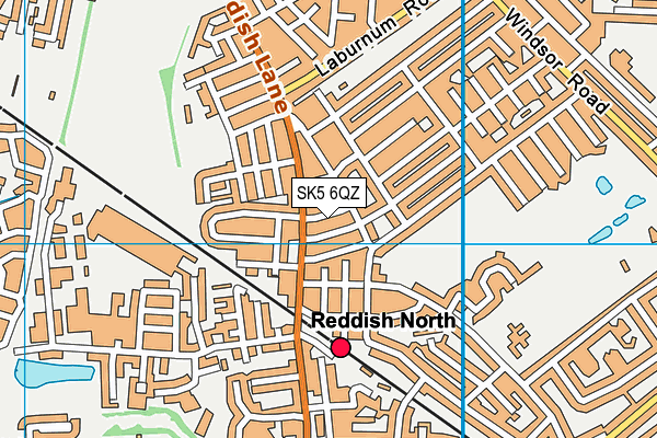 SK5 6QZ map - OS VectorMap District (Ordnance Survey)