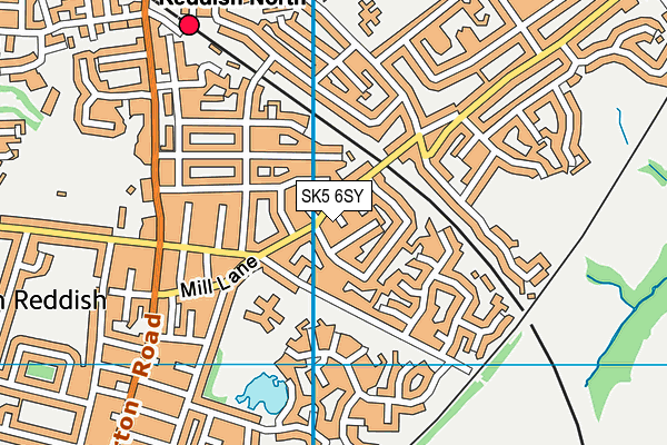 SK5 6SY map - OS VectorMap District (Ordnance Survey) SK5 6SY map - OS VectorMap District (Ordnance Survey)