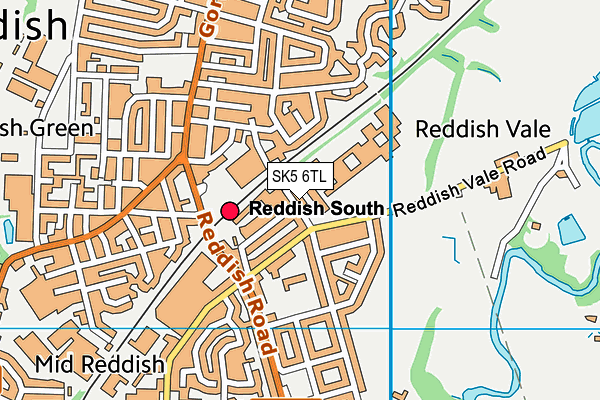SK5 6TL map - OS VectorMap District (Ordnance Survey) SK5 6TL map - OS VectorMap District (Ordnance Survey)
