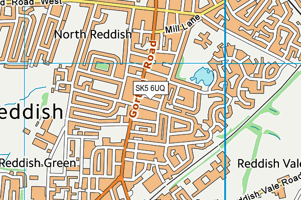 SK5 6UQ map - OS VectorMap District (Ordnance Survey)