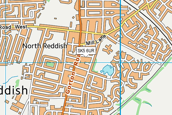 SK5 6UR map - OS VectorMap District (Ordnance Survey)