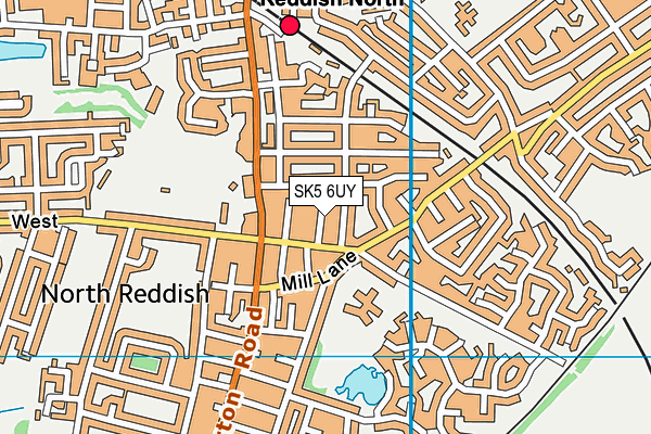 SK5 6UY map - OS VectorMap District (Ordnance Survey)
