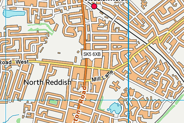 SK5 6XB map - OS VectorMap District (Ordnance Survey) SK5 6XB map - OS VectorMap District (Ordnance Survey)