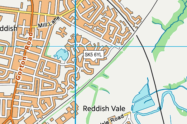 SK5 6YL map - OS VectorMap District (Ordnance Survey) SK5 6YL map - OS VectorMap District (Ordnance Survey)