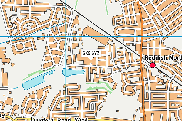 SK5 6YZ map - OS VectorMap District (Ordnance Survey) SK5 6YZ map - OS VectorMap District (Ordnance Survey)