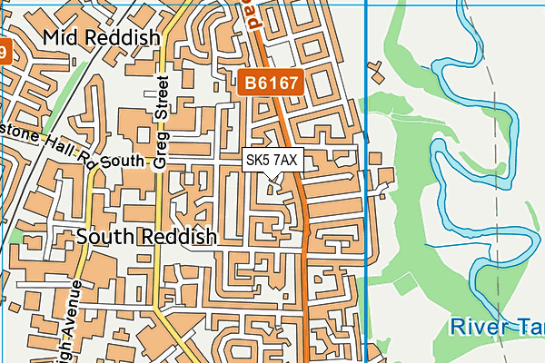 SK5 7AX map - OS VectorMap District (Ordnance Survey) SK5 7AX map - OS VectorMap District (Ordnance Survey)