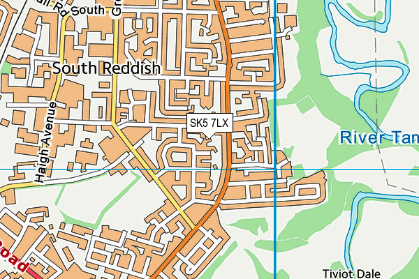 SK5 7LX map - OS VectorMap District (Ordnance Survey) SK5 7LX map - OS VectorMap District (Ordnance Survey)