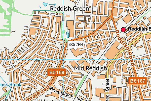 SK5 7PN map - OS VectorMap District (Ordnance Survey) SK5 7PN map - OS VectorMap District (Ordnance Survey)