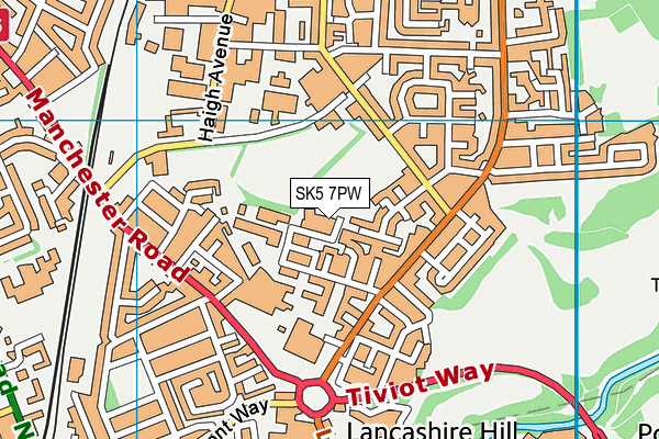 SK5 7PW map - OS VectorMap District (Ordnance Survey) SK5 7PW map - OS VectorMap District (Ordnance Survey)