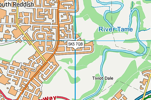 SK5 7QB map - OS VectorMap District (Ordnance Survey)