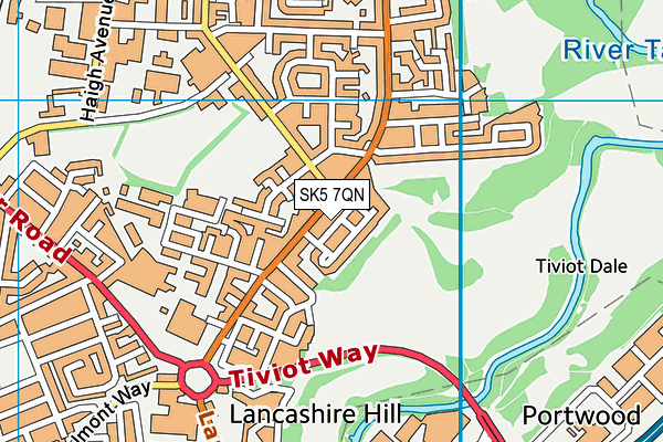 SK5 7QN map - OS VectorMap District (Ordnance Survey) SK5 7QN map - OS VectorMap District (Ordnance Survey)