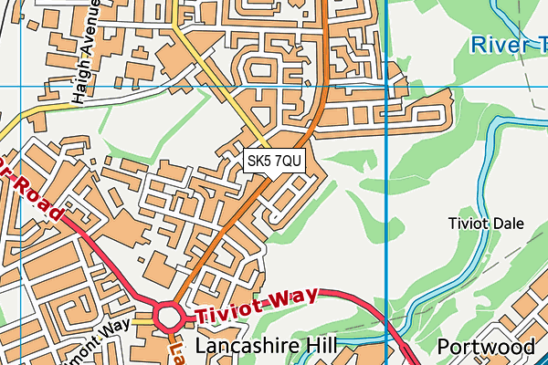 SK5 7QU map - OS VectorMap District (Ordnance Survey)