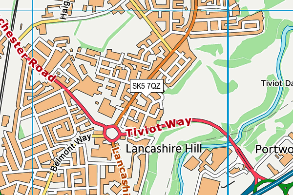 SK5 7QZ map - OS VectorMap District (Ordnance Survey)