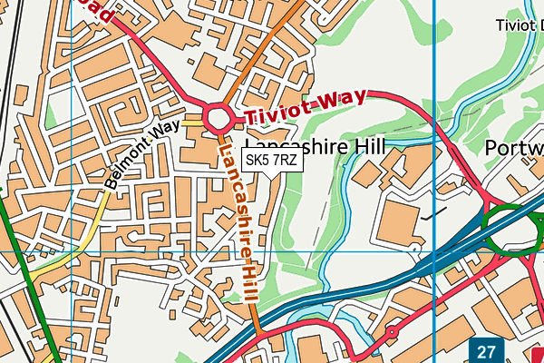 SK5 7RZ map - OS VectorMap District (Ordnance Survey) SK5 7RZ map - OS VectorMap District (Ordnance Survey)