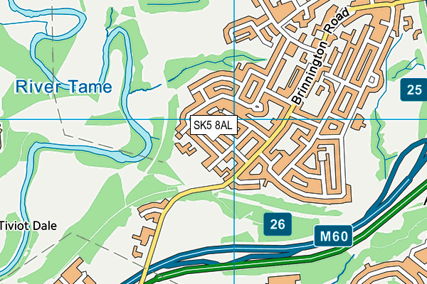 SK5 8AL map - OS VectorMap District (Ordnance Survey) SK5 8AL map - OS VectorMap District (Ordnance Survey)