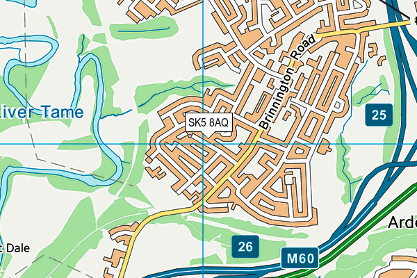 SK5 8AQ map - OS VectorMap District (Ordnance Survey) SK5 8AQ map - OS VectorMap District (Ordnance Survey)