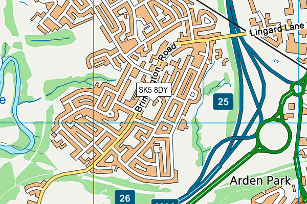 SK5 8DY map - OS VectorMap District (Ordnance Survey) SK5 8DY map - OS VectorMap District (Ordnance Survey)
