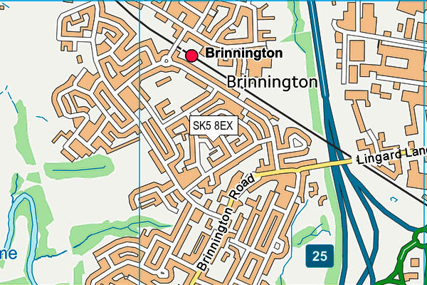 SK5 8EX map - OS VectorMap District (Ordnance Survey) SK5 8EX map - OS VectorMap District (Ordnance Survey)