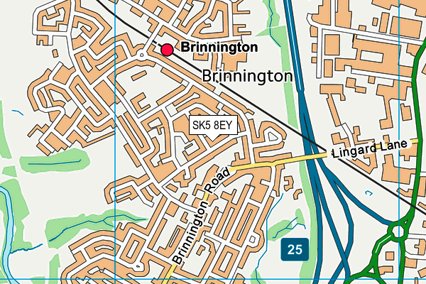 SK5 8EY map - OS VectorMap District (Ordnance Survey)