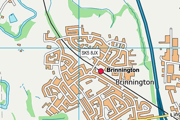 SK5 8JX map - OS VectorMap District (Ordnance Survey) SK5 8JX map - OS VectorMap District (Ordnance Survey)