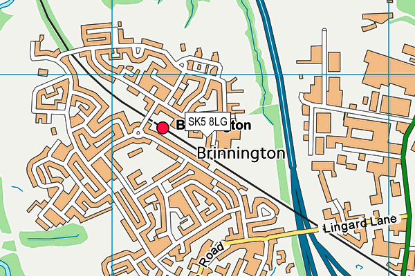 SK5 8LG map - OS VectorMap District (Ordnance Survey) SK5 8LG map - OS VectorMap District (Ordnance Survey)