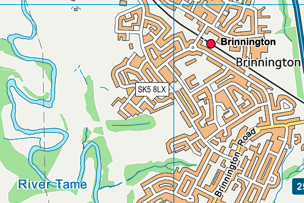 SK5 8LX map - OS VectorMap District (Ordnance Survey) SK5 8LX map - OS VectorMap District (Ordnance Survey)
