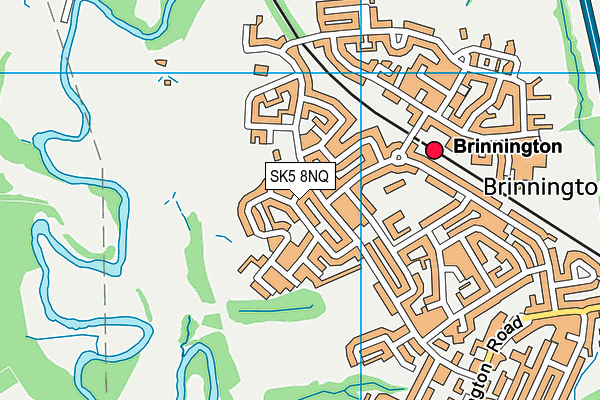SK5 8NQ map - OS VectorMap District (Ordnance Survey)