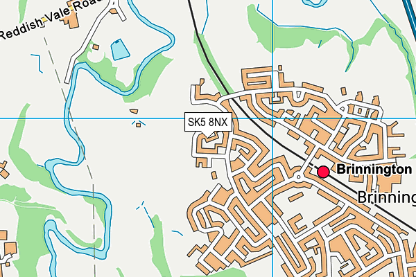 SK5 8NX map - OS VectorMap District (Ordnance Survey) SK5 8NX map - OS VectorMap District (Ordnance Survey)