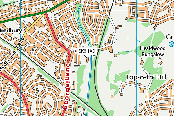 SK6 1AD map - OS VectorMap District (Ordnance Survey) SK6 1AD map - OS VectorMap District (Ordnance Survey)
