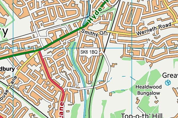 SK6 1BQ map - OS VectorMap District (Ordnance Survey)