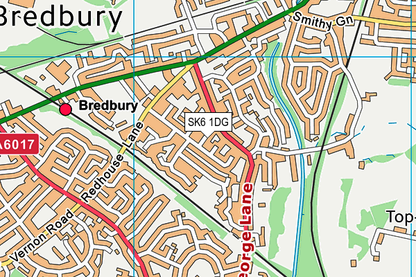 SK6 1DG map - OS VectorMap District (Ordnance Survey) SK6 1DG map - OS VectorMap District (Ordnance Survey)