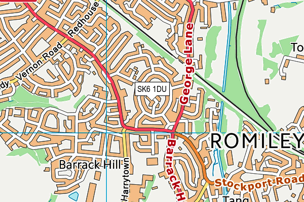 SK6 1DU map - OS VectorMap District (Ordnance Survey)