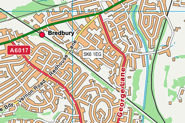 SK6 1EG map - OS VectorMap District (Ordnance Survey) SK6 1EG map - OS VectorMap District (Ordnance Survey)