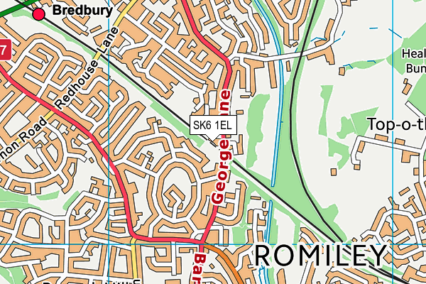 SK6 1EL map - OS VectorMap District (Ordnance Survey)